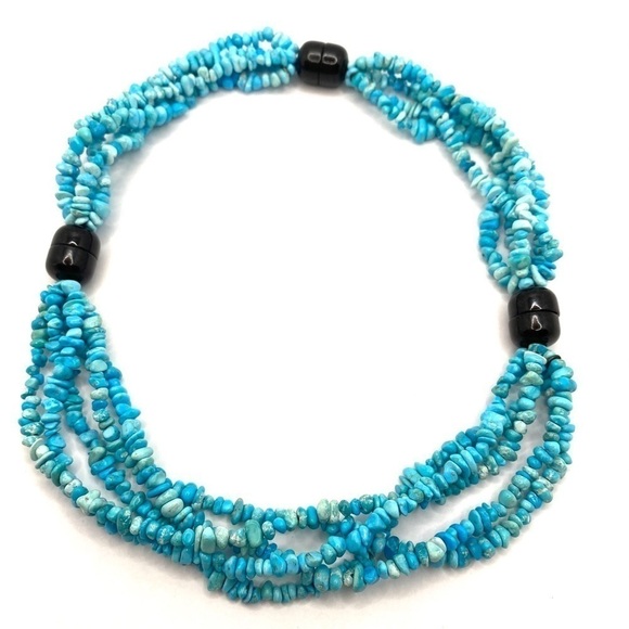 Howlite Multi Stand Necklace / Bracelet 3 Segments - Picture 1 of 9